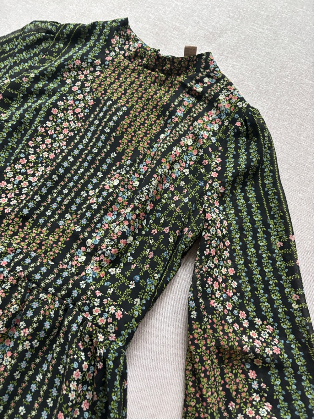 XXI green cottagecore fall coquette maiden peasant hippie midi dress size S - Picture 8 of 16